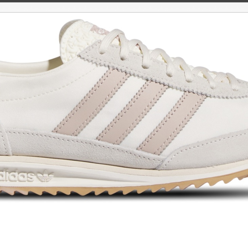 Adidas Women's Beige and White Sneakers